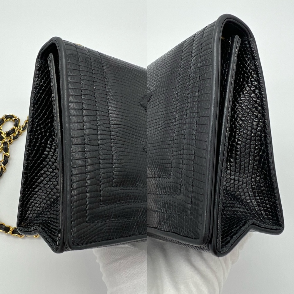 ❌SOLD❌Authentic Chanel vintage Lizard skin flap chain bag - Picture 12 of 17